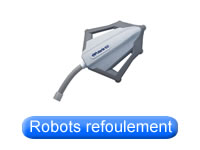 Robot piscine sur le refoulement