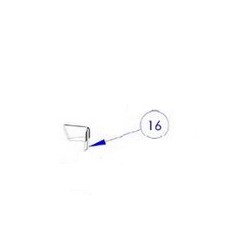 CLIP POIGNEE GAUCHE CNT BLANC : W1436A