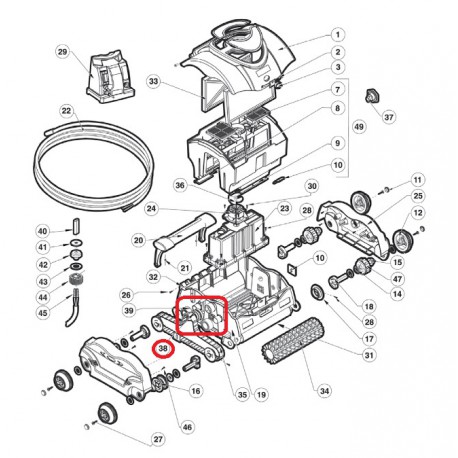 038 Ensemble palier moteur 