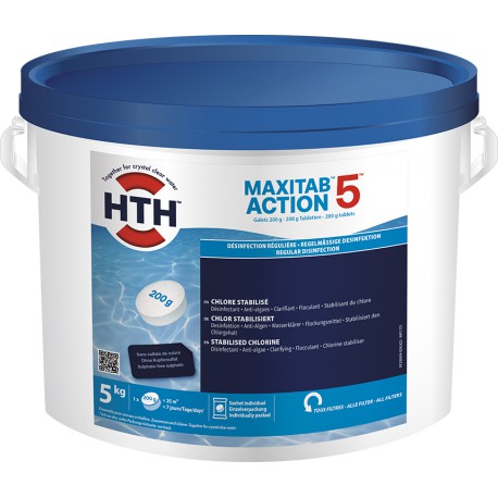 HTH MAXITAB 200 g Action 5 ( 10 kg ) 
