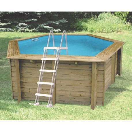 Piscine SUNWATER All in ONE 410 - H120cm - liner bleu 50/100ème