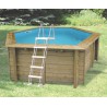 Piscine SUNWATER All in ONE 410 - H120cm - liner bleu 50/100ème