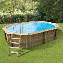 Piscine AZURA 300x400 x H120cm - Liner beige 75/100ème