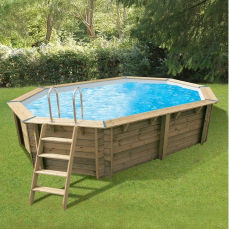 Piscine AZURA 355x490 x H120cm - Liner bleu 75/100ème