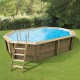 Piscine AZURA 355x490 x H120cm - Liner beige 75/100ème