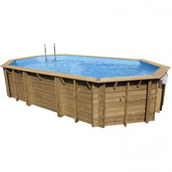 Piscine AZURA 400x610 x H120cm - Liner bleu 75/100ème